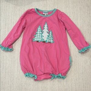 Pink Baby Romper with Tree Design
